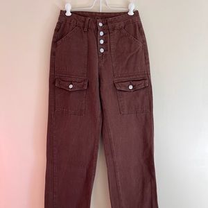Brown cargo jeans